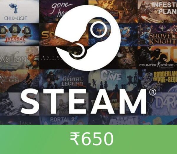 Steam Gift Card ₹650 INR Activation Code Others 2024-07-27