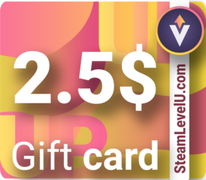 SteamLevelU 2,5 USD Gift Card Others 2025-01-23